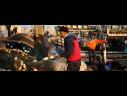Fishermen at Gaza's fishing port. Photo by Suhaib Salem, Reuters, 4 April 2016