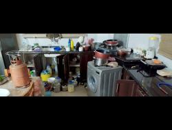 Disarray the soldiers left behind in Iman and Hikmat Shteiwi’s kitchen in Kafr Qadum. Photo courtesy of the family