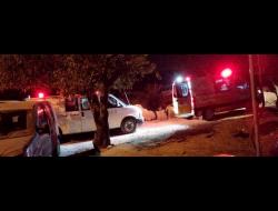 Ambulances near the family’s residential compound on the night of the incident. Photo courtesy of the family