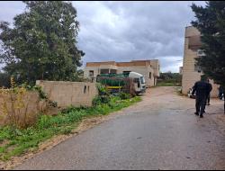 Left: Muhammad Kmeil's home, under construction. Right: The Kmeil family home. Photo: Abdulkarim Sadi, B'Tselem, 14 Jan. 2023