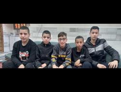 From left to right: Muhammad, Ayham, Mu’taz, Mustafa and Ahmad. Photo: ‘Amer ‘Aruri, B'Tselem, 22 Jan. 2023 