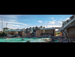 בית הספר של ח'ירבת זנותה שהוחרב בידי מתנחלים. צילום: עמרי ערן ורדי, 16.12.23 