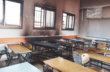 ‘Einabus, 28 January 2020 – settlers torch elementary school classroom.