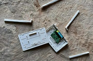 A solar panel battery damaged by settlers. Photo: ‘Aref Daraghmeh, B’Tselem