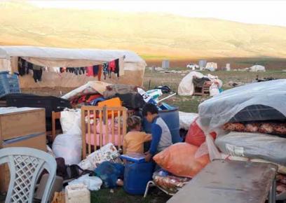 Community of Khirbet Humsah after demolition, 2 Feb. 2021. Photo credit: ‘Aref Daraghmeh, B’Tselem