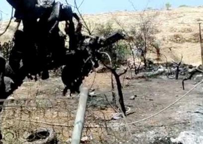 الأرض التي أضرم المستوطنون فيها النار وتعود لشخص من بيت فوريك. صورة قدّمها الشاهد مشكوراً.