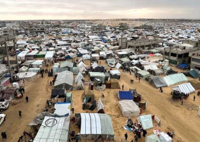 DIP camp in Rafah. Photo by Saleh Salem, Reuters, 28 Jan. 2024