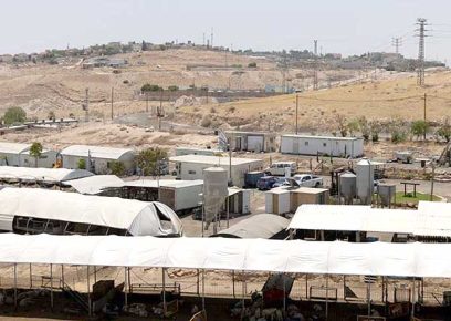 <br />
The Lechathila Farm outpost. Photo: Faiz Abu Rmeleh, B&rsquo;Tselem, 22 July 2024
