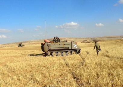 Military training in Kh. Jenbah fields, 13 May 2014