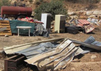 احد البيوت التي هدمها في تل عداسة. تصوير: عامر عاروري، بتسيلم. 19/8/2013.