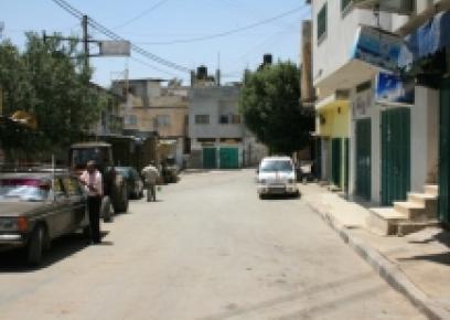 الشارع في مدخل مخيم اللاجئين الفارعة. تصوير: Project Hope.