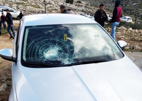 השחתת מכונית במהלך התפרעות, אל-מזרעה אל-קיבלייה 