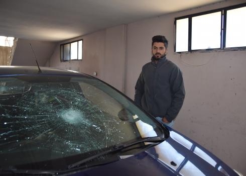 Huwarah 27 February 2020: Rampage on the road, gunfire, car damage and destruction of goods - with military protection 