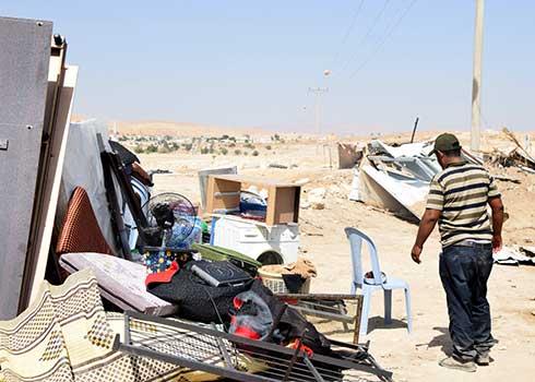 هدم المنازل في تجمّع تل الصمّادي. تصوير عارف دراغمة، بتسيلم، 31.9.20