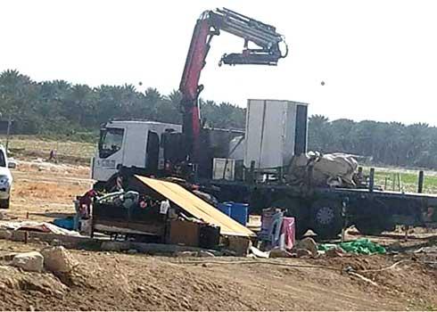 المصادرة في تلّ الصّمادي. صورة قدّمها أحد الأهالي مشكوراً.