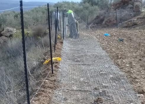 A vandalized fence in Far’ata, 16 Nov. 2020. Photo courtesy of the al-Tawil family 