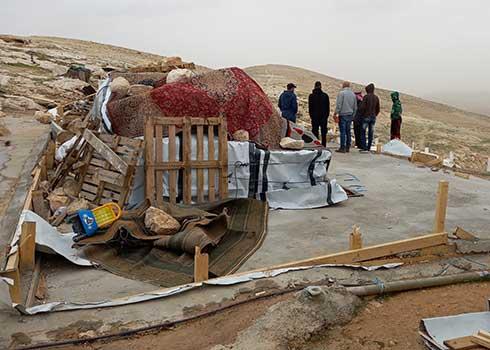 אתר ההריסה בא-זרעי (זעאתרה). צילום: עאמר ערורי, בצלם, 14.12.20