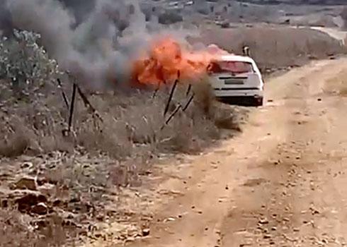 سيّارة التي أحرقها مستوطنون. صورة قدّمها الشهود مشكورين.