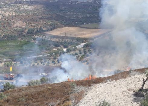 Smoke rising from the farmland. Photo courtesy of the farmers