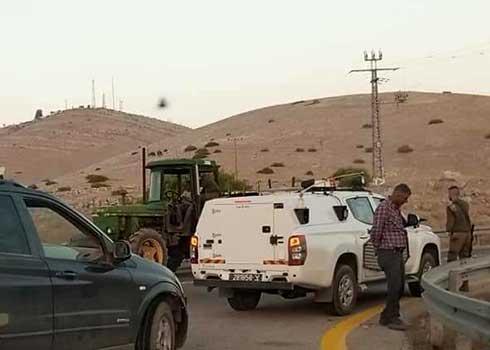 טרקטור שהחרימו אנשי מועצת ההתנחלויות "בקעת הירדן", 31.5.22 
