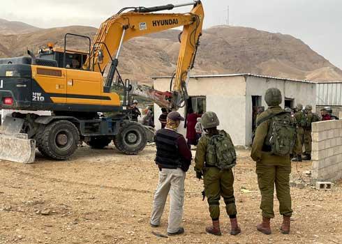 هدم أحد المنازل في عين الديوك التحتا. تصوير: عارف دراغمة، بتسيلم، 29.11.22 