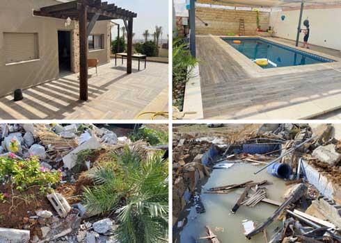  بيت الاستجمام في قرية عين الديوك التحتا، قبل هدمه وبعد هدمه. تصوير: عارف دراغمة، بتسيلم، 10.1.23 