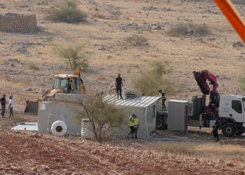 The confiscation of the family’s home. Photo by ‘Aref Daraghmeh, B’Tselem, 17 August 2023. 