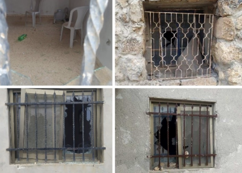 The damage caused by settlers to the agricultural structure. Photo: Nasser Nawaj’ah, B’Tselem 