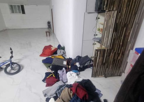 منزل عائلة الاطرش بعد اقتحام الجنود. الصور قدمتها العائلة مشكورة