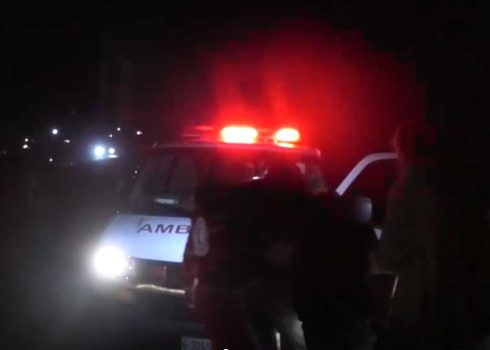 Ashraf al-’Amur being taken to the hospital. Photo courtesy of the activists