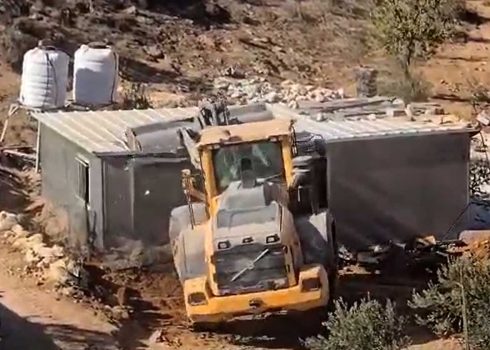 هدم منزل العائلة. تصوير: نصر نواجعة، بتسيلم، 6.11.23