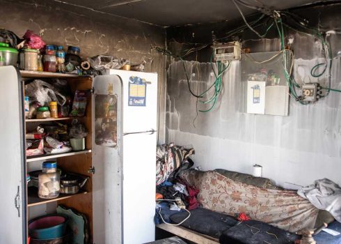 S’ud Dababseh’s house, which was torched by settlers. Photo: Keren Manor, B’Tselem 