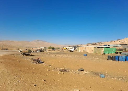 The family tents in Khallet Makhul. Photo: ‘Aref Daraghmeh, B’Tselem