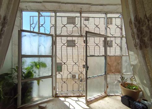 Another window smashed by settlers. Photo courtesy of Hashlamun