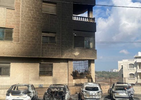 Houses covered in soot from the burning cars. Photos courtesy of local residents