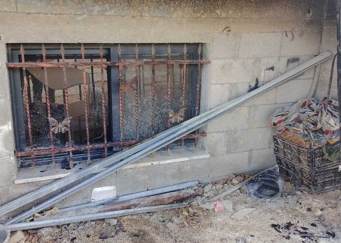  بعض الأضرار التي تسبب بها المستوطنون في البلدة. صورة قدمها السكان مشكورين