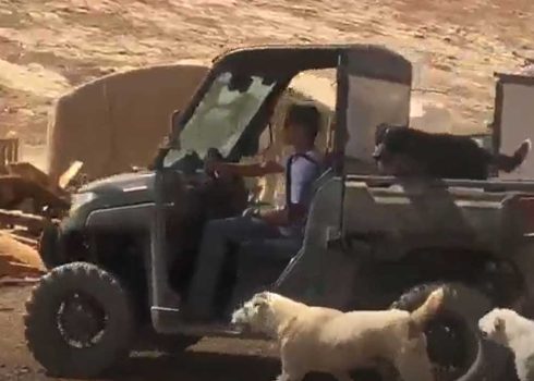 A settler on an ATV in the community. Still from video footage courtesy of local residents, 24 September 2025