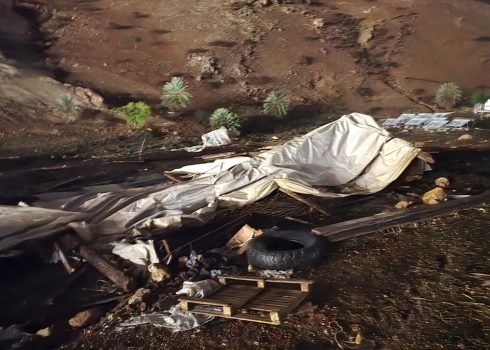 חורבות מכלאת הצאן. צילום: עארף דראר'מה, בצלם