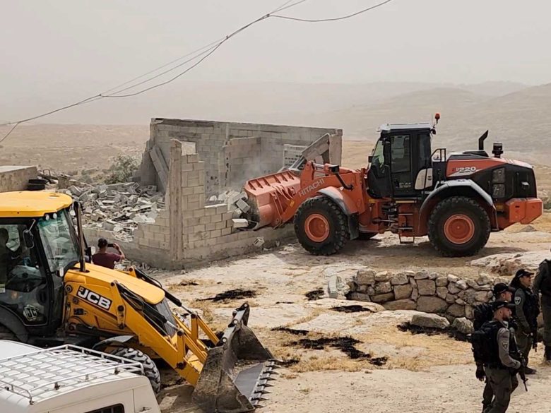 Israeli forces demolish a family tent, a house under construction and a ...