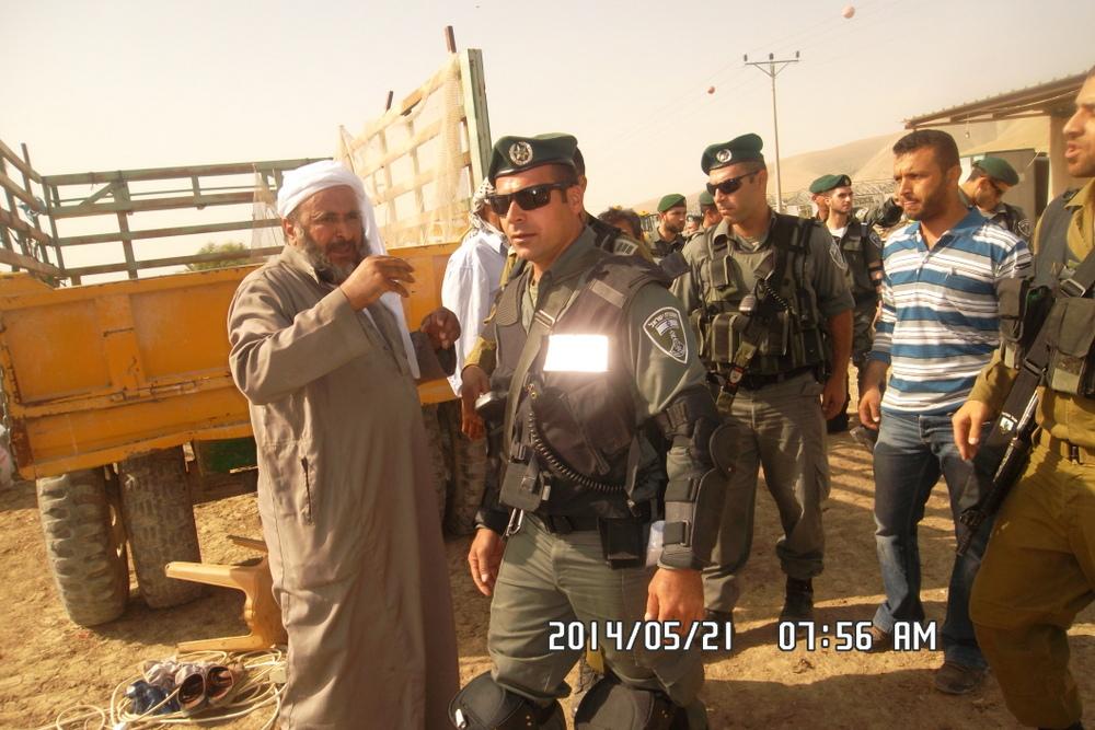 “Many soldiers, big tractors, police and cars blocked off the lands around us. They ordered us to get our belongings out of our homes, and in less than half an hour they demolished everything.”