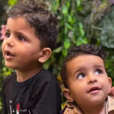 Jihan’s children, Mu’in and ‘Imad, killed in a bombing on 16 November 2023. Photo courtesy of the family 
