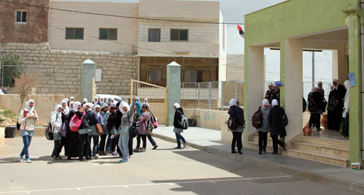 Students at Burqah high school for girls. Photo: B'Tselem, 30 March 2014