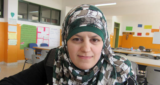 Faten Nawabit in Class. Photo: Iyad Hadad, B'Tselem, 1 April 2014