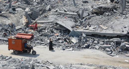 עיי חורבות בבית חאנון. צילום: מוחמד סבאח, בצלם, 5.8.14