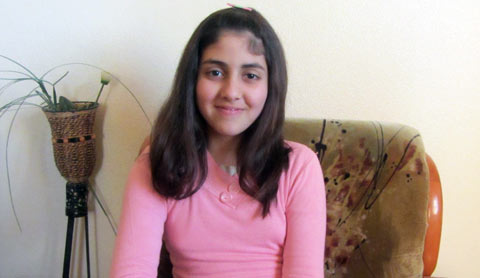 Leen a-Saftawi. Photo: Khaled al-'Azayzeh, 11 March 2014