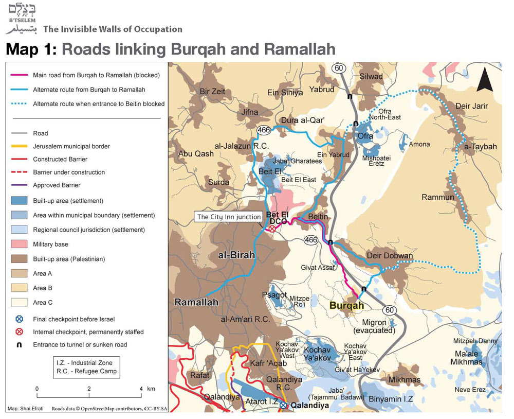 road linking Burqah and Ramallah. Click to enlarge road linking Burqah and Ramallah. Click to enlarge