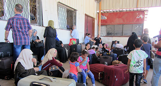 Passengers wait at Rafah Crossing on one of the rare occasions that it is open. Photo by Khaled al-‘Azayzeh, B’Tselem,  3 Sept. 2016
