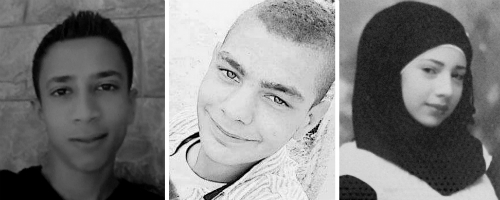 Left to right: Khaled Bahar, 15, shot to death; Fares Bayed, 15; seriously injured; Rahiq Yusef, 19, shot to death. Photos courtesy of the families Left to right: Khaled Bahar, 15, shot to death; Fares Bayed, 15; seriously injured; Rahiq Yusef, 19, shot to death. Photos courtesy of the families