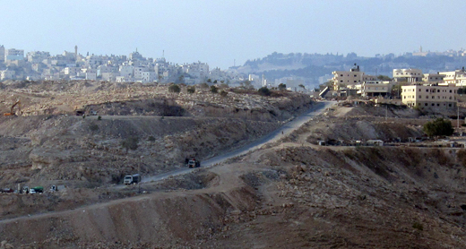 Top right: The Jahalin village. Bottom left: The entrance to the Abu Dis garbage dump. Photo: Sarit Michaeli, B'Tselem, 3 Nov. 2011 Top right: The Jahalin village. Bottom left: The entrance to the Abu Dis garbage dump. Photo: Sarit Michaeli, B'Tselem, 3 Nov. 2011